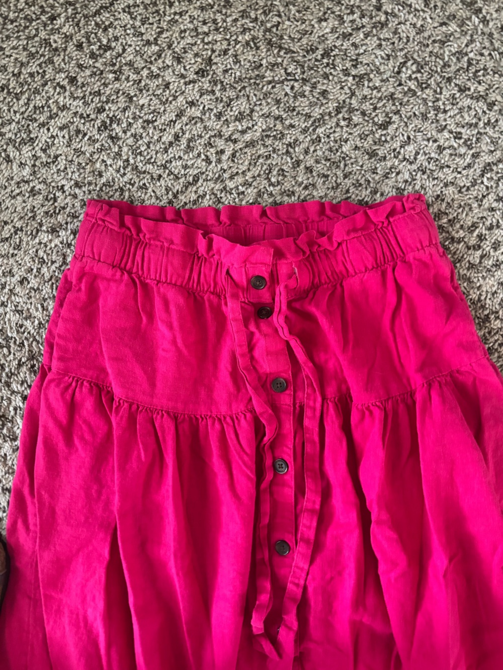 Universal Thread Hot Pink Button-Front Midi Skirt - Picture 2 of 4